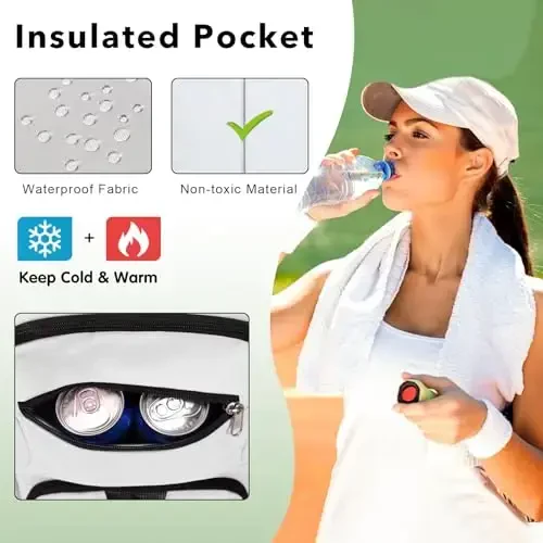 ACESAK Теннисный Рюкзак Теннисная Сумка для Женщин Мужчин - Теннисная Сумка Вмещает 2 Ракетки, Бадминтон Сквош, Падель Мячи - 3