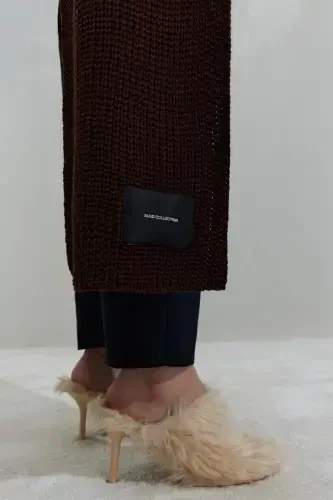 Achchiq qahva tekis o'rilgan trikotaj sharf - Achchiq qahva - 1