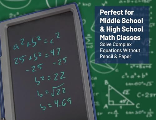 Achieva Scientific Calculator with Erasable LCD Writing Tablet | 2-Line Display | Dual Solar & Battery Power | for Students in Middle School, High School (970) - 6