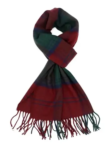 Achillea CasModazoneere Feel Tartan Plaid Scarf - Classic Winter Scarf for Men & Women, Scottish Heritage Holiday Gift 