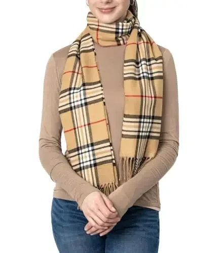 Achillea CasModazoneere Feel Tartan Plaid Scarf - Classic Winter Scarf for Men & Women, Scottish Heritage Holiday Gift - MODAZONE (1)