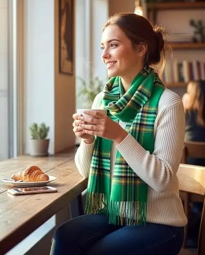 Achillea CasModazoneere Feel Tartan Plaid Scarf - Classic Winter Scarf for Men & Women, Scottish Heritage Holiday Gift - 4