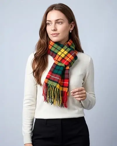 Achillea CasModazoneere Feel Tartan Plaid Scarf - Classic Winter Scarf for Men & Women, Scottish Heritage Holiday Gift - 2