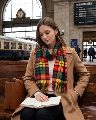Achillea CasModazoneere Feel Tartan Plaid Scarf - Classic Winter Scarf for Men & Women, Scottish Heritage Holiday Gift - 4