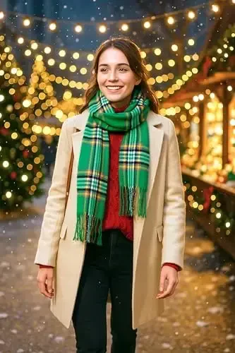 Achillea CasModazoneere Feel Tartan Plaid Scarf - Erkaklar va ayollar uchun klassik qishki sharf, Shotlandiya merosi bayram sovg'asi - 4