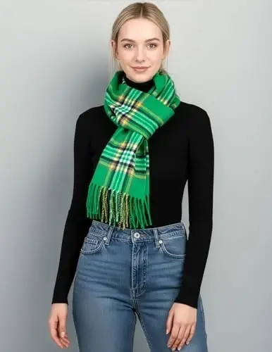 Achillea CasModazoneere Feel Tartan Plaid Scarf - Erkaklar va ayollar uchun klassik qishki sharf, Shotlandiya merosi bayram sovg'asi - 6