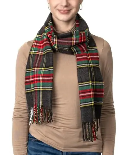 Achillea CasModazoneere Feel Tartan Plaid Scarf - Erkaklar va ayollar uchun klassik qishki sharf, Shotlandiya merosi bayram sovg'asi - 5