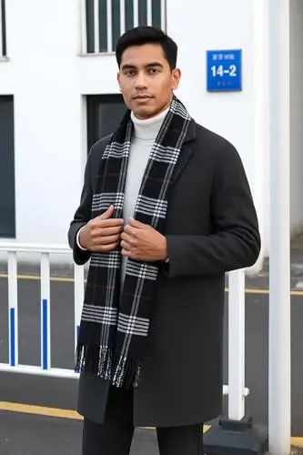 Achillea CasModazoneere Feel Tartan Plaid Scarf - Erkaklar va ayollar uchun klassik qishki sharf, Shotlandiya merosi bayram sovg'asi - 2