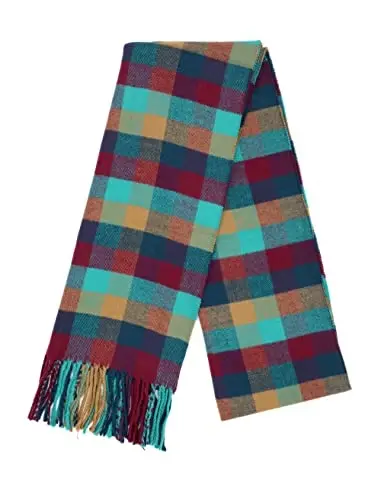 Achillea CasModazoneere Hisse Tartan Ekose Atkı - Erkekler ve Kadınlar İçin Klasik Kış Atkısı, İskoç Mirası Tatil Hediyesi - 6
