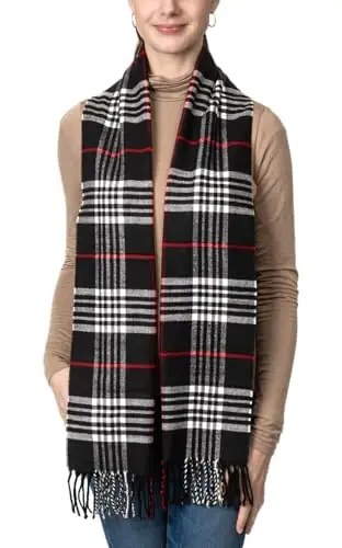 Achillea CasModazoneere Hisset Tartan Ekose Atkı - Erkekler ve Kadınlar İçin Klasik Kışlık Atkı, İskoç Mirası Yılbaşı Hediyesi - 4