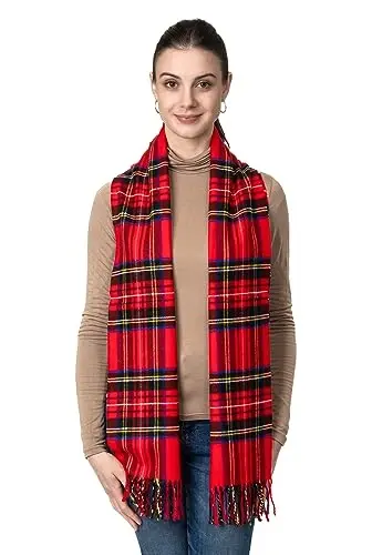 Achillea CasModazoneere Hisset Tartan Ekose Eşarp - Erkekler ve Kadınlar için Klasik Kışlık Eşarp, İskoç Mirası Tatil Hediyesi - 3