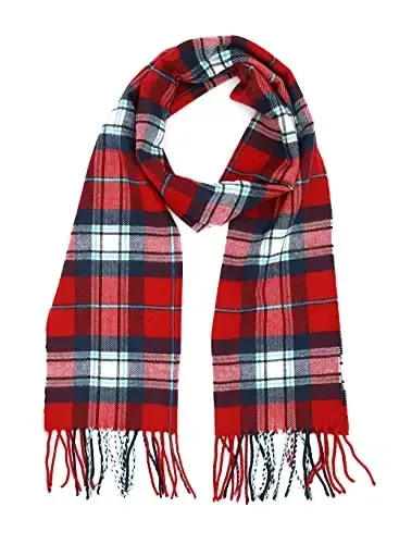 Achillea Scottish Tartan Plaid Scarf - Warm CasModazoneere Feel Winter Scarf, Scarves for Holiday, Christmas & Daily Wear 