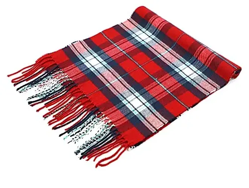 Achillea Scottish Tartan Plaid Scarf - Warm CasModazoneere Feel Winter Scarf, Scarves for Holiday, Christmas & Daily Wear - 4