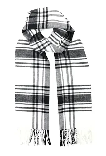 Achillea Scottish Tartan Plaid Scarf - Warm CasModazoneere Feel Winter Scarf, Scarves for Holiday, Christmas & Daily Wear - 1