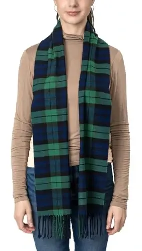 Achillea Scottish Tartan Plaid Scarf, Classic Winter Scarf, Soft CasModazoneere Feel Men’s & Women's Scarves - 6