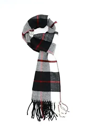 Achillea Scottish Tartan Plaid Scarf - Warm CasModazoneere Feel Winter Scarf, Scarves for Holiday, Christmas & Daily Wear - 1