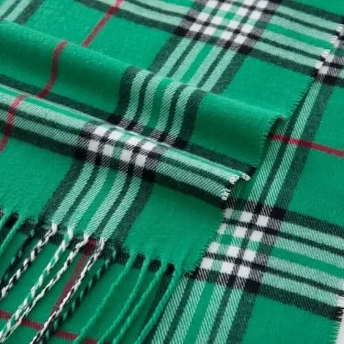 Achillea Scottish Tartan Plaid Scarf - Warm CasModazoneere Feel Winter Scarf, Scarves for Holiday, Christmas & Daily Wear - 3