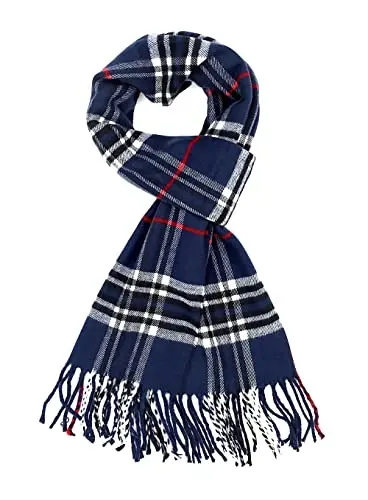 Achillea Scottish Tartan Plaid Scarf - Warm CasModazoneere Feel Winter Scarf, Scarves for Holiday, Christmas & Daily Wear - 1