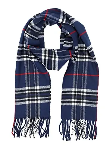 Achillea Scottish Tartan Plaid Scarf - Warm CasModazoneere Feel Winter Scarf, Scarves for Holiday, Christmas & Daily Wear - MODAZONE (1)