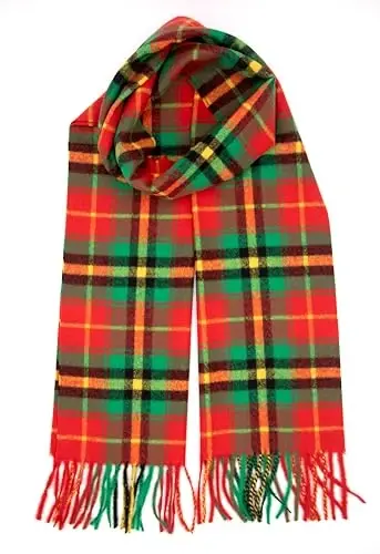 Achillea Scottish Tartan Plaid Scarf - Warm CasModazoneere Feel Winter Scarf, Scarves for Holiday, Christmas & Daily Wear 