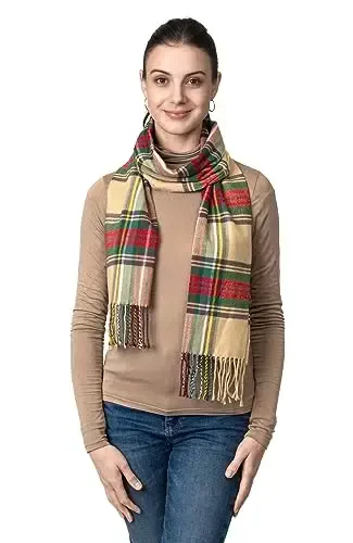 Achillea Scottish Tartan Plaid Scarf - Warm CasModazoneere Feel Winter Scarf, Holiday, Rojdestvo va Kundalik Kiyim uchun sharflar - 3