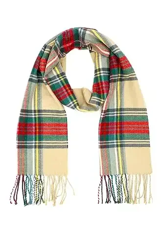 Achillea Scottish Tartan Plaid Scarf - Warm CasModazoneere Feel Winter Scarf, Holiday, Rojdestvo va Kundalik Kiyim uchun sharflar - 5