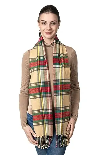 Achillea Scottish Tartan Plaid Scarf - Warm CasModazoneere Feel Winter Scarf, Holiday, Rojdestvo va Kundalik Kiyim uchun sharflar - MODAZONE (1)