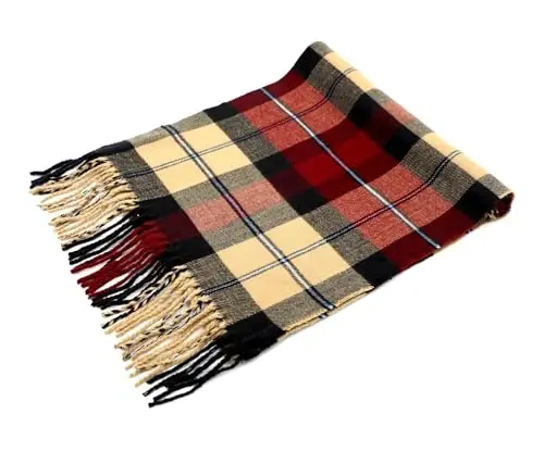 Achillea Scottish Tartan Plaid Scarf - Warm CasModazoneere Feel Winter Scarf, Holiday, Rojdestvo va Kundalik Kiyim uchun sharflar - 4