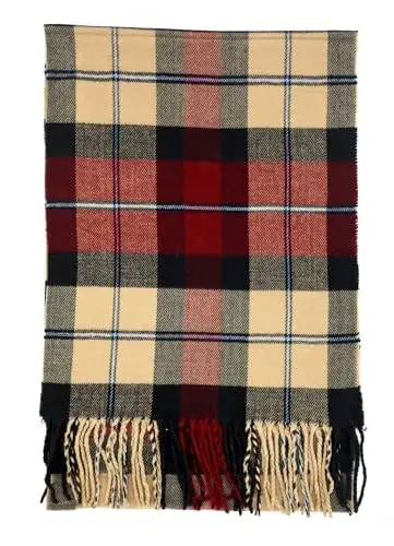 Achillea Scottish Tartan Plaid Scarf - Warm CasModazoneere Feel Winter Scarf, Holiday, Rojdestvo va Kundalik Kiyim uchun sharflar - 6