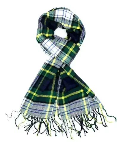 Achillea Scottish Tartan Plaid Scarf - Warm CasModazoneere Feel Winter Scarf, Scarves for Holiday, Christmas & Daily Wear - 1