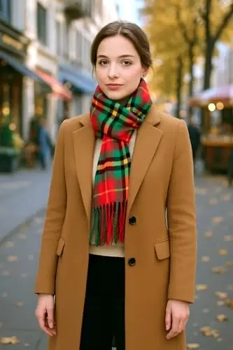 Achillea Scottish Tartan Plaid Scarf - Warm CasModazoneere Feel Winter Scarf, Scarves for Holiday, Christmas & Daily Wear - 4