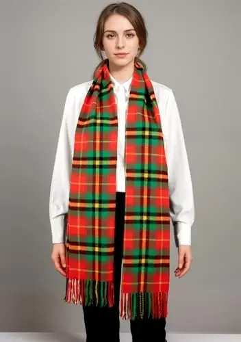 Achillea Scottish Tartan Plaid Scarf - Warm CasModazoneere Feel Winter Scarf, Scarves for Holiday, Christmas & Daily Wear - 5