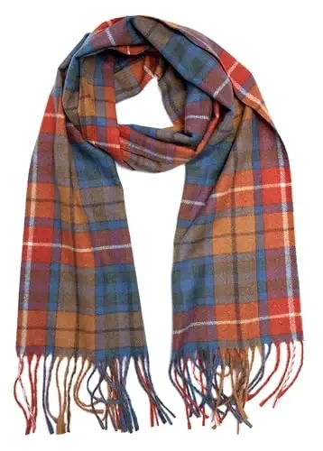 Achillea Scottish Tartan Plaid Scarf - Warm CasModazoneere Feel Winter Scarf, Scarves for Holiday, Christmas & Daily Wear - 1