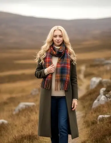 Achillea Scottish Tartan Plaid Scarf - Warm CasModazoneere Feel Winter Scarf, Scarves for Holiday, Christmas & Daily Wear - 4