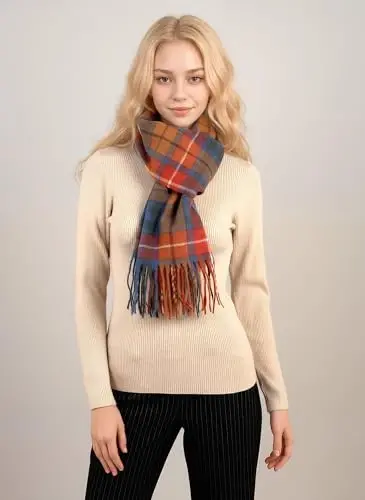 Achillea Scottish Tartan Plaid Scarf - Warm CasModazoneere Feel Winter Scarf, Scarves for Holiday, Christmas & Daily Wear - 5