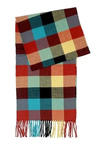 Achillea Scottish Tartan Plaid Scarf - Warm CasModazoneere Feel Winter Scarf, Scarves for Holiday, Christmas & Daily Wear - 4