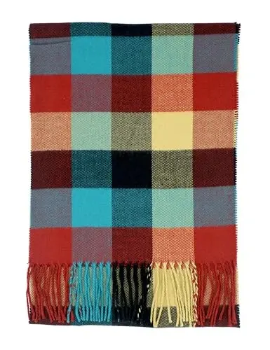 Achillea Scottish Tartan Plaid Scarf - Warm CasModazoneere Feel Winter Scarf, Scarves for Holiday, Christmas & Daily Wear - 5