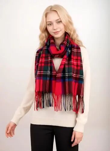 Achillea Scottish Tartan Plaid Scarf - Warm CasModazoneere Feel Winter Scarf, Scarves for Holiday, Christmas & Daily Wear - Achillea (1)