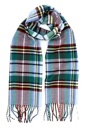 Achillea Scottish Tartan Plaid Scarf - Warm CasModazoneere-Feel Winter Scarf, Scarves for Holiday, Christmas & Daily Wear - 1