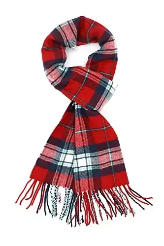 Achillea Shotlandiya Tartan Plaid Sharf - Issiq CasModazoneere Qishki Sharf, Bayram, Rojdestvo va Kundalik Kiyim uchun Sharflar - 2