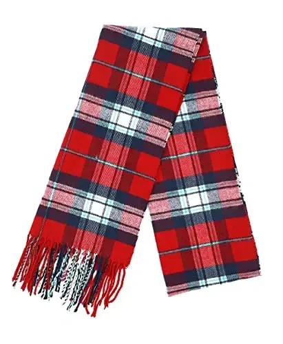 Achillea Shotlandiya Tartan Plaid Sharf - Issiq CasModazoneere Qishki Sharf, Bayram, Rojdestvo va Kundalik Kiyim uchun Sharflar - 3