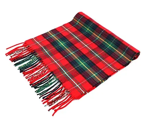 Achillea Shotlandiya Tartan Plaid Sharf - Issiq CasModazoneere Qishki Sharf, Bayram, Rojdestvo va Kundalik Kiyim uchun Sharflar - 7