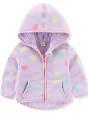 Achiyi Baby Toddler Boys Girls Sherpa Fleece Lined Jacked Sweatshirt Fall Winter Autumn Warm Clothes with Hoodie - 1