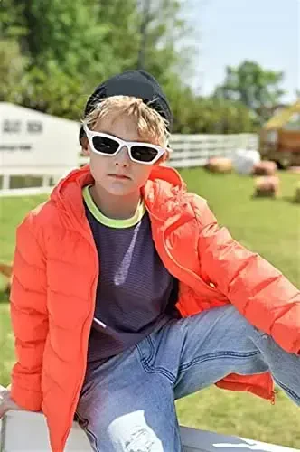 Achiyi Winter Coats Puffer Padded Jacket for Toddler Boys Girls Kids Light Outwear Cute Bear Ears with Hoods Clothing - 4