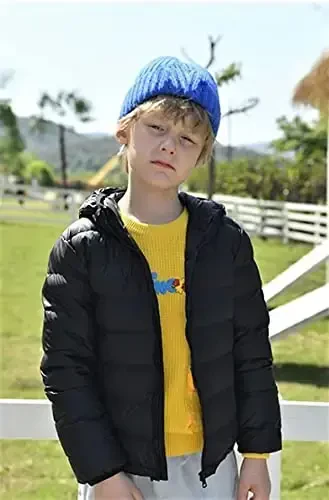 Achiyi Qishki Paltolar Puffer Padded Ko'ylagi Bolalar uchun Yengil Tashqi Kiyim Yoqimli Ayiq Quloqlari bilan Kapşonli Kiyim - 4