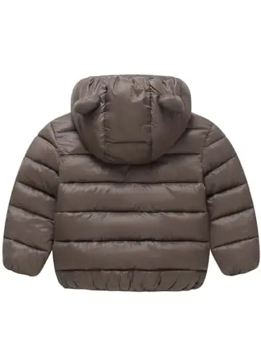 Achiyi Winter Coats Puffer Padded Jacket for Toddler Boys Girls Kids Light Outwear Cute Bear Ears with Hoods Clothing - ACHIYI (1)