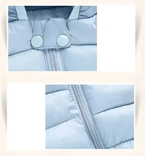 Achiyi Winter Coats Puffer Padded Jacket for Toddler Boys Girls Kids Light Outwear Cute Bear Ears with Hoods Clothing - 5