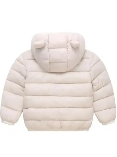 Achiyi Winter Coats Puffer Padded Jacket for Toddler Boys Girls Kids Light Outwear Cute Bear Ears with Hoods Clothing - ACHIYI (1)