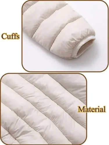 Achiyi Winter Coats Puffer Padded Jacket for Toddler Boys Girls Kids Light Outwear Cute Bear Ears with Hoods Clothing - 6