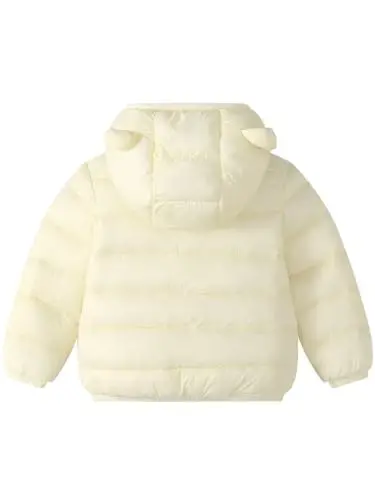 Achiyi Winter Coats Puffer Padded Jacket for Toddler Boys Girls Kids Light Outwear Cute Bear Ears with Hoods Clothing - 4